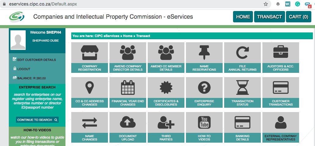 How To Register A Company Online In South Africa Step By Step Guide   Screen Shot 2020 05 08 At 22.34.09 